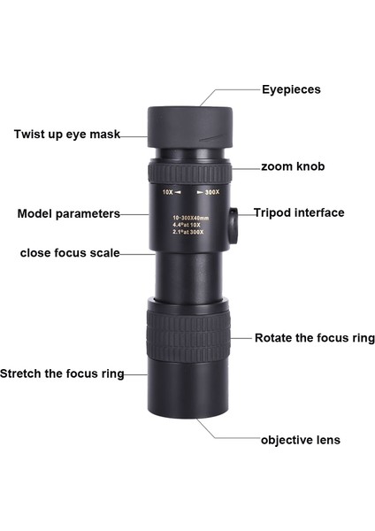10-300X40 Monoküler Stil Fotoğraf Tutucu+Tripod ile (Yurt Dışından) fırsatları