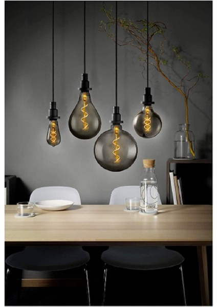 Vintage 1906 Led Globe 4W Sarı Işık E-27 140lm Smoke Ampul