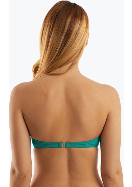 63549 Nil Yeşili Straplez Bikini Üstü