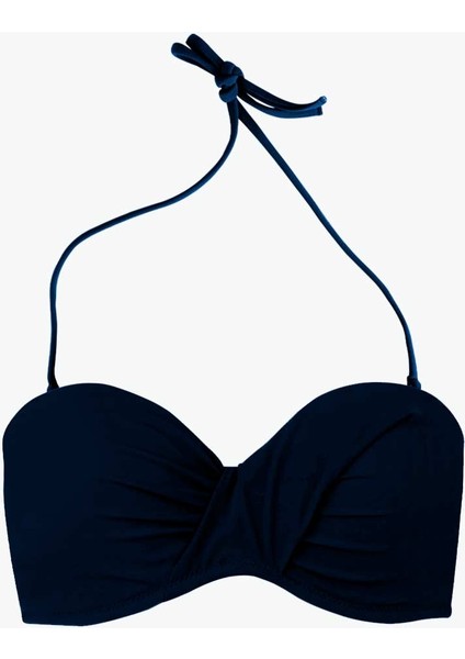 63549 Lacivert Straplez Bikini Üstü