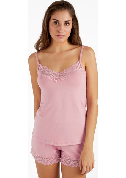 59443 Pudra Penye Şortlu Takım