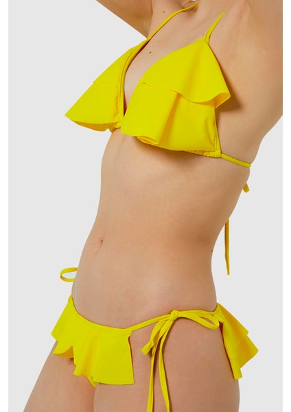 5403 Sarı Fırfırlı Bikini Takımı modelleri