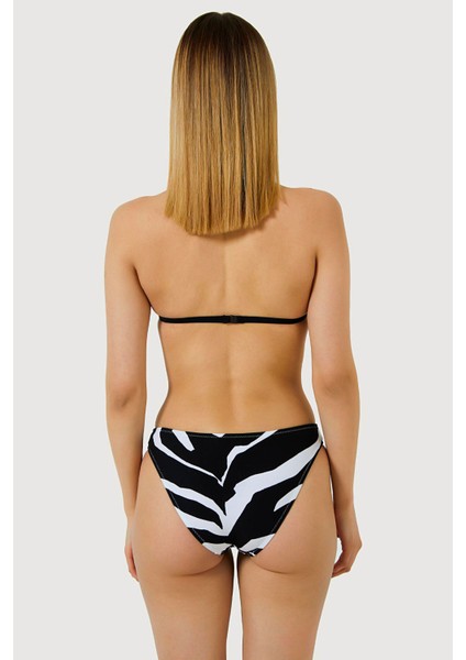 5541 Siyah Beyaz Bikini Takımı
