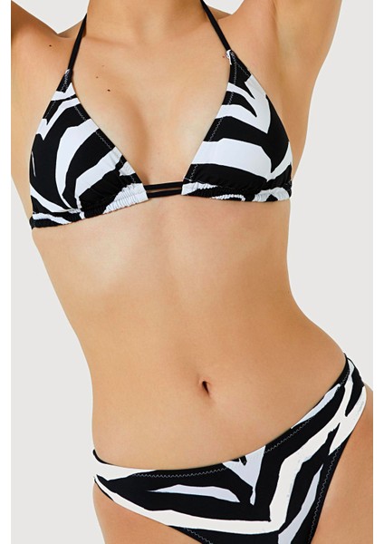 5541 Siyah Beyaz Bikini Takımı