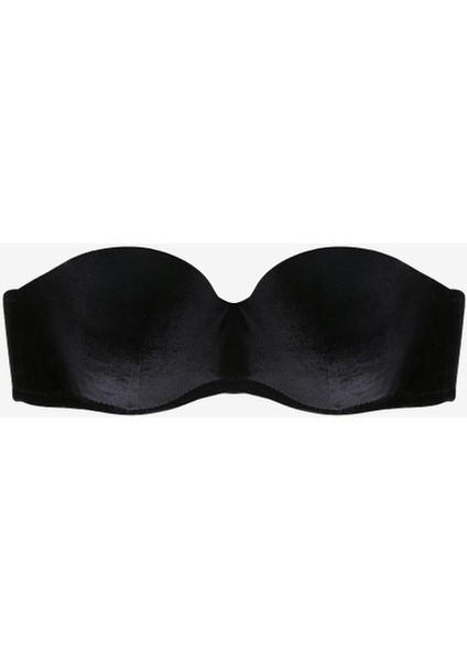 2051 Siyah Kadife Straplez Sütyen indirimleri