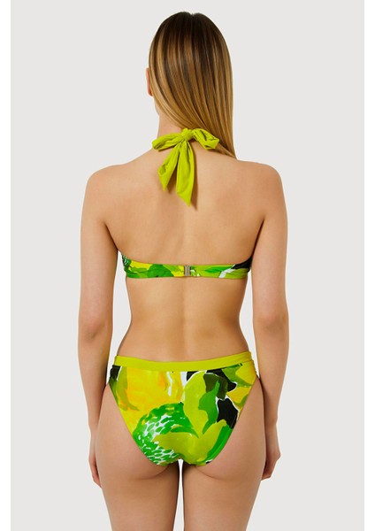 5532 Yeşil Straplez Toparlayıcı Bikini Takımı