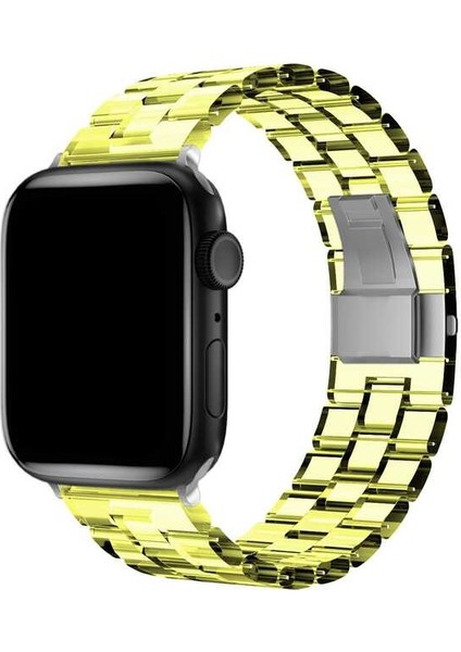 - Apple Watch Ultra 49mm - Kordon Strap Kayış KRD-33 - Sarı