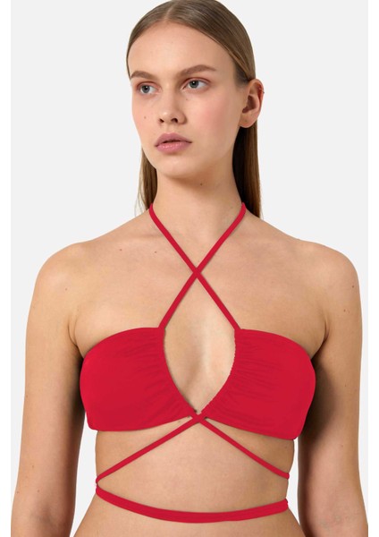 63559 Kırmızı Bikini Üstü