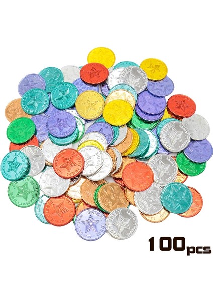 100 Pc / Torba Plastik Altın Para Dersleri (Yurt Dışından)