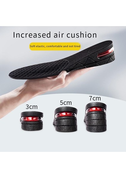 Uni Hava Yastıklı 7cm Gizli Boy Uzatıcı Tabanlık Ortopedik Ayakkabı Tabanlığı Topuk Yükseltici modelleri