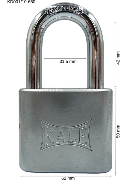 Asma Kilit Pirinç Nikel Kaplama 60 mm