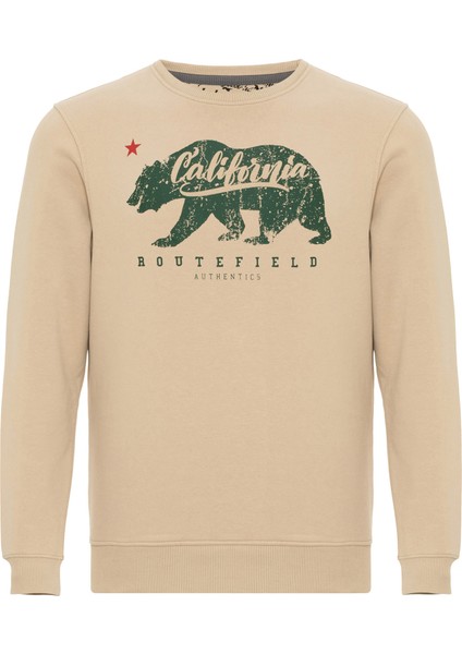 Routefield Home Bej Erkek Sweatshirt RFHOME2223-091