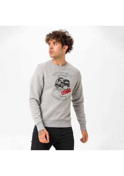 Huge Gri Erkek Sweatshirt RFHUGE2223-23394