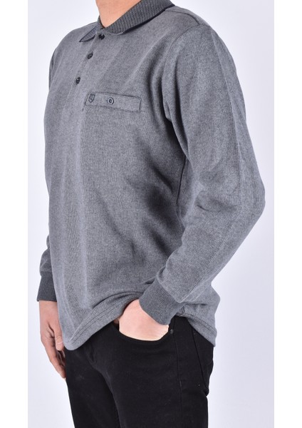 780 Polo Yaka Sweat/gri/m