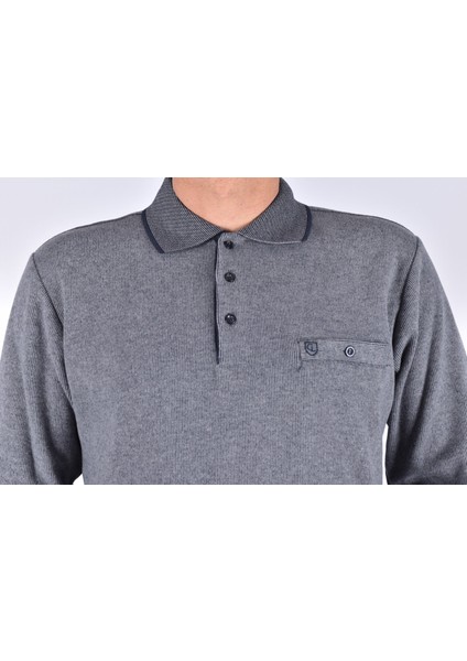 780 Polo Yaka Sweat/gri/m