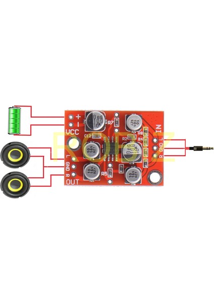 Roba AD828 Preamp Modül Ses Yükseltici Amfi Stereo Mikrofon Gitar Enstrüman Ses Video Sinyal Ön