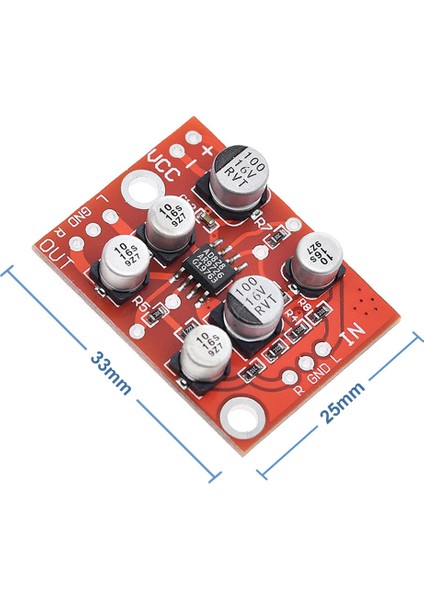 Roba AD828 Preamp Modül Ses Yükseltici Amfi Stereo Mikrofon Gitar Enstrüman Ses Video Sinyal Ön