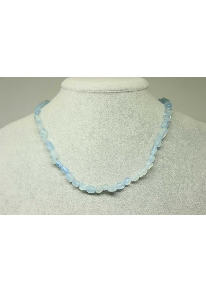 Akuamarin Taşı Doğal Parçalar Kolye (Klipsli) (25547)