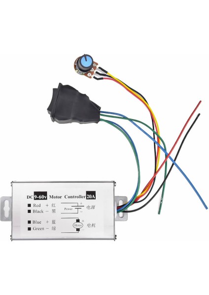 Roba 60V 20A Dc Motor Pwm Hız Kontrol Devresi %0~100 Ayarlanabilir, Ileri, Geri, Durdurma, Yön Kontrol