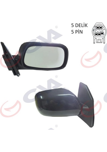 Diş Dikiz Aynasi Sağ Corolla 02 Elektrikli Isitmali Konveks 5 Fiş VM-277EHR