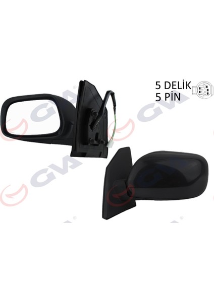 Diş Dikiz Aynasi Sol Corolla 02 Elektrikli Isitmali Konveks 5 Fiş VM-277EHL