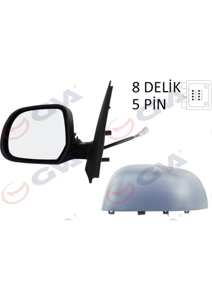 Diş Dikiz Aynasi Sol Dokker-Lodgy 12 Elektrikli Isitmali Astarli Konveks 5 Fiş VM-6803EHPL
