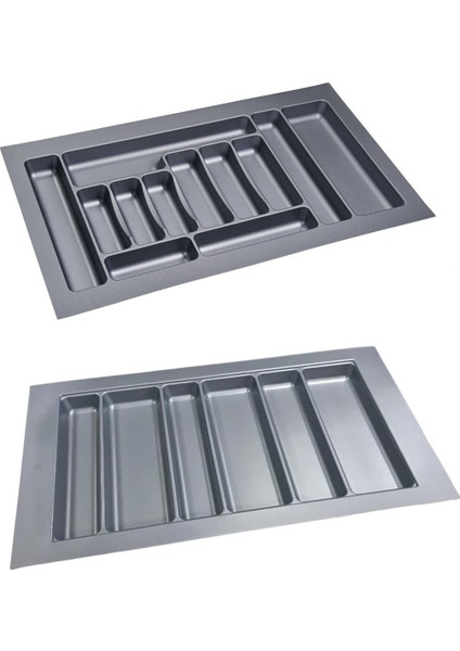 Çekmece Içi Kaşıklık ve Kepçelik 2 Li Set 85 x 49 cm Gri