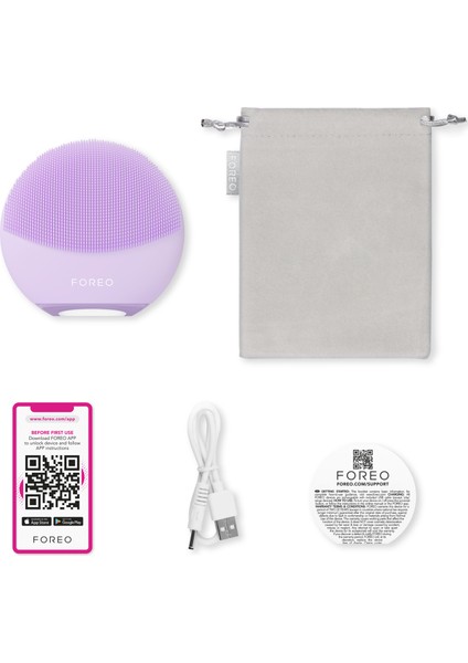 Luna™ 4 Mini Yüz Temizleme Cihazı, Lavender