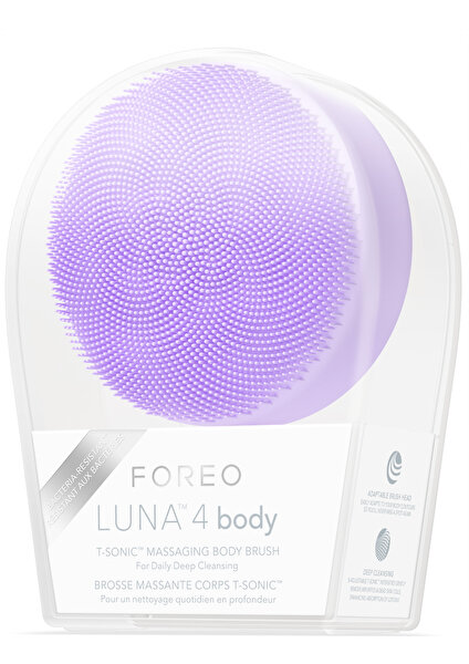 Luna™ 4 Body T-Sonic™ Masajlı Vücut Fırçası, Lavender