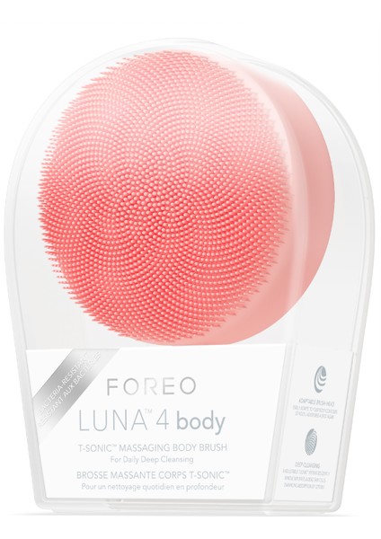 Luna™ 4 Body T-Sonic™ Masajlı Vücut Fırçası, Peach Perfect