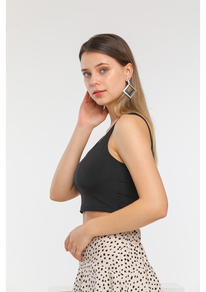 Siyah Crop Büstiyer