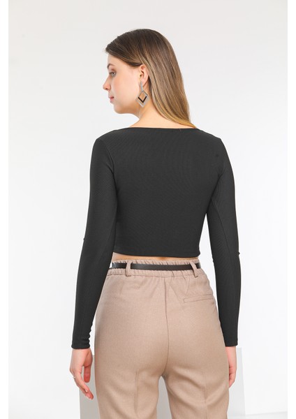 Siyah Fitilli Crop Body fırsatları