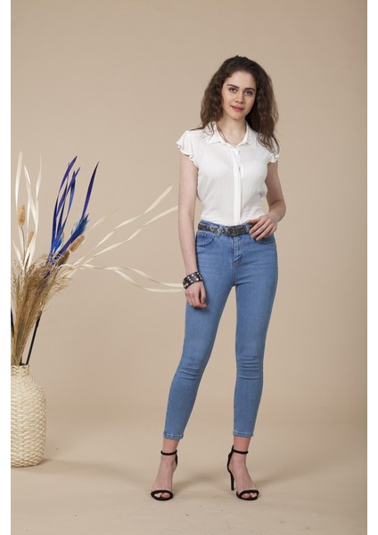 Açık Mavi Skinny Jean