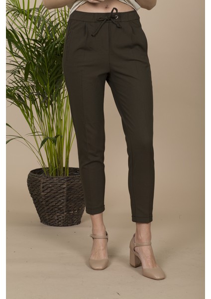 Haki Beli Bağlamalı Dar Paça Pantolon fiyatları