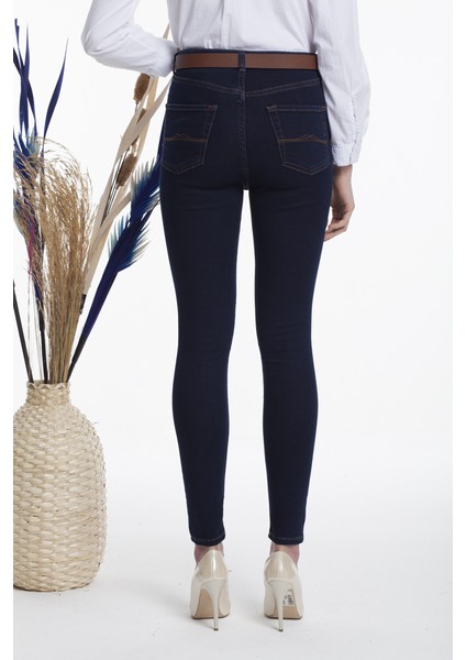 Lacivert Yüksek Bel Toparlayan Skinny Jean fırsatları