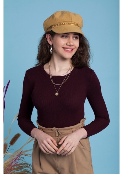 Bordo Crop Triko