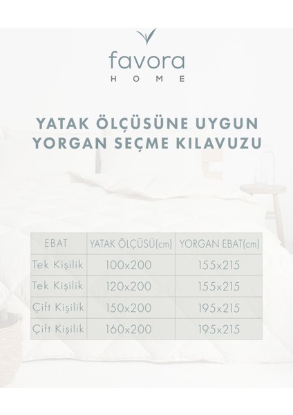 Lüx Çift Kişilik Bambu İçerikli Yorgan 195x215 - Krem