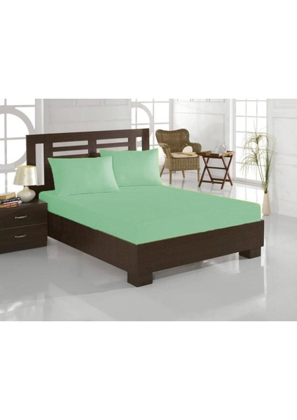 Penye Çift Kişilik Lastikli Çarşaf Mint
