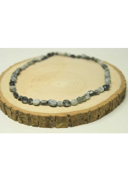 Kartal Gözü Taşı Doğal Parçalar Kolye (Klipsli) (25432) modelleri