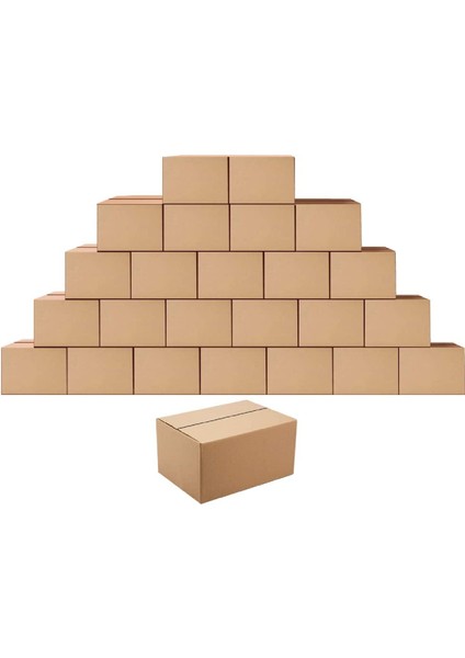 60x40x40 8 Adet Çift Oluklu Taşınma Kolisi Boş Karton Koli Çeyiz Paketleme Saklama Kolisi