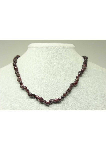 Lal (Granat) (Garnet) Taşı Doğal Parçalar Kolye (Klipsli) (25407)