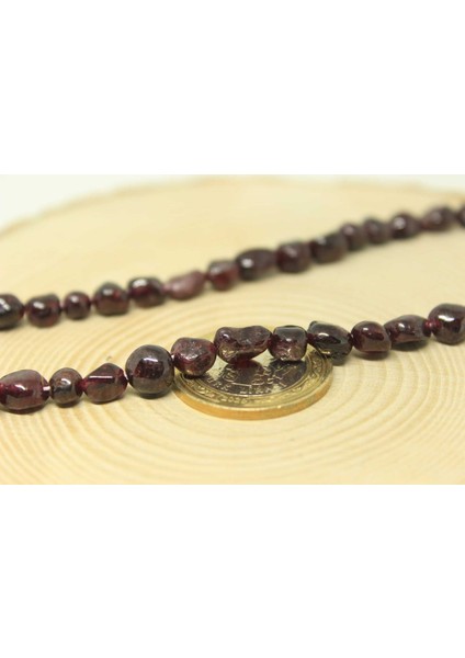 Lal (Granat) (Garnet) Taşı Doğal Parçalar Kolye (Klipsli) (25407)
