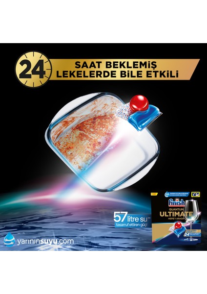 Quantum Ultimate 120 Kapsül Bulaşık Makinesi Deterjanı Tableti (60X2) + Temizlik ve Bakım Seti