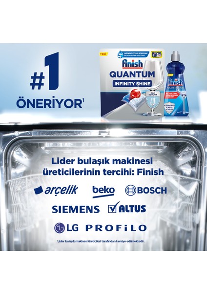 Quantum Infinity Shine 249 Kapsül Bulaşık Makinesi Deterjanı Tableti (83X3)