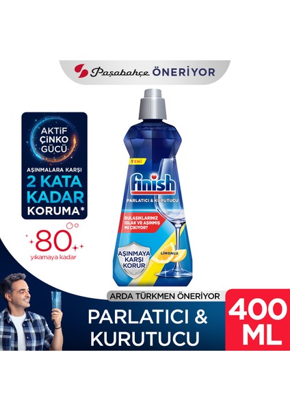 Bulaşık Makinesi Temizleyici Sıvı 250 ml + Finish Parlatıcı Limon 400 ml