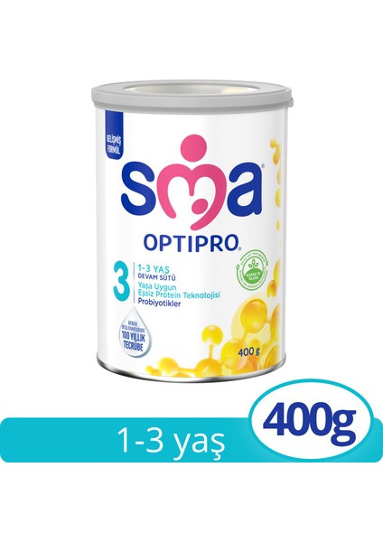 Optipro Probiyotikli 3 400 gr 1-3 Yaş Devam Sütü