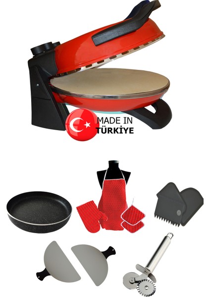 Erato Taşfırınım Doğal Taş Tabanlı Pizza Makinesi Taş Fırın Seti Hediyeli