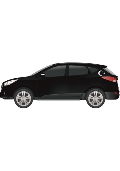 Türk Bayrağı, Ay Yıldız Araba Oto Sticker Beyaz 60X45 cm fiyatları