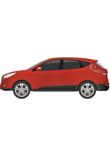 Türk Bayrağı, Ay Yıldız Araba Oto Sticker Gri 20X15 cm fiyatları