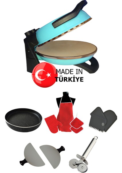 Erato Taşfırınım Doğal Taş Tabanlı Pizza Makinesi Taş Fırın Seti Hediyeli